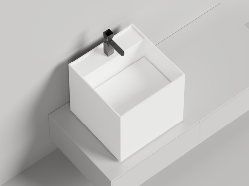 Раковина из искусственного камня S-Stone Salini ARMONIA 130523TMF 50х50 накладная цвет мультиколор - фото 4